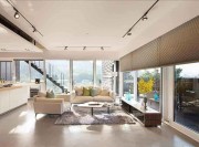 自然生動現代簡約120平米復式loft客廳吊頂裝修效果圖