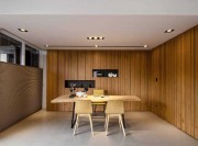 自然生動現代簡約120平米復式loft餐廳背景墻裝修效果圖