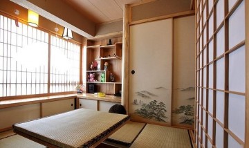 質(zhì)樸混搭中式風格90平米二居室臥室榻榻米裝修效果圖