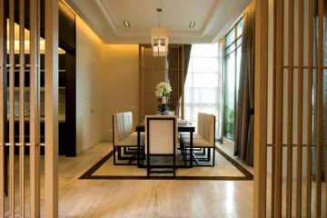 文雅藝術(shù)中式風格300平米別墅餐廳吊頂裝修效果圖
