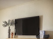 清爽海面北歐風格90平米二居室臥室電視背景墻裝修效果圖
