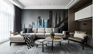 129㎡三室兩廳，簡約現代風，干凈清爽舒適！